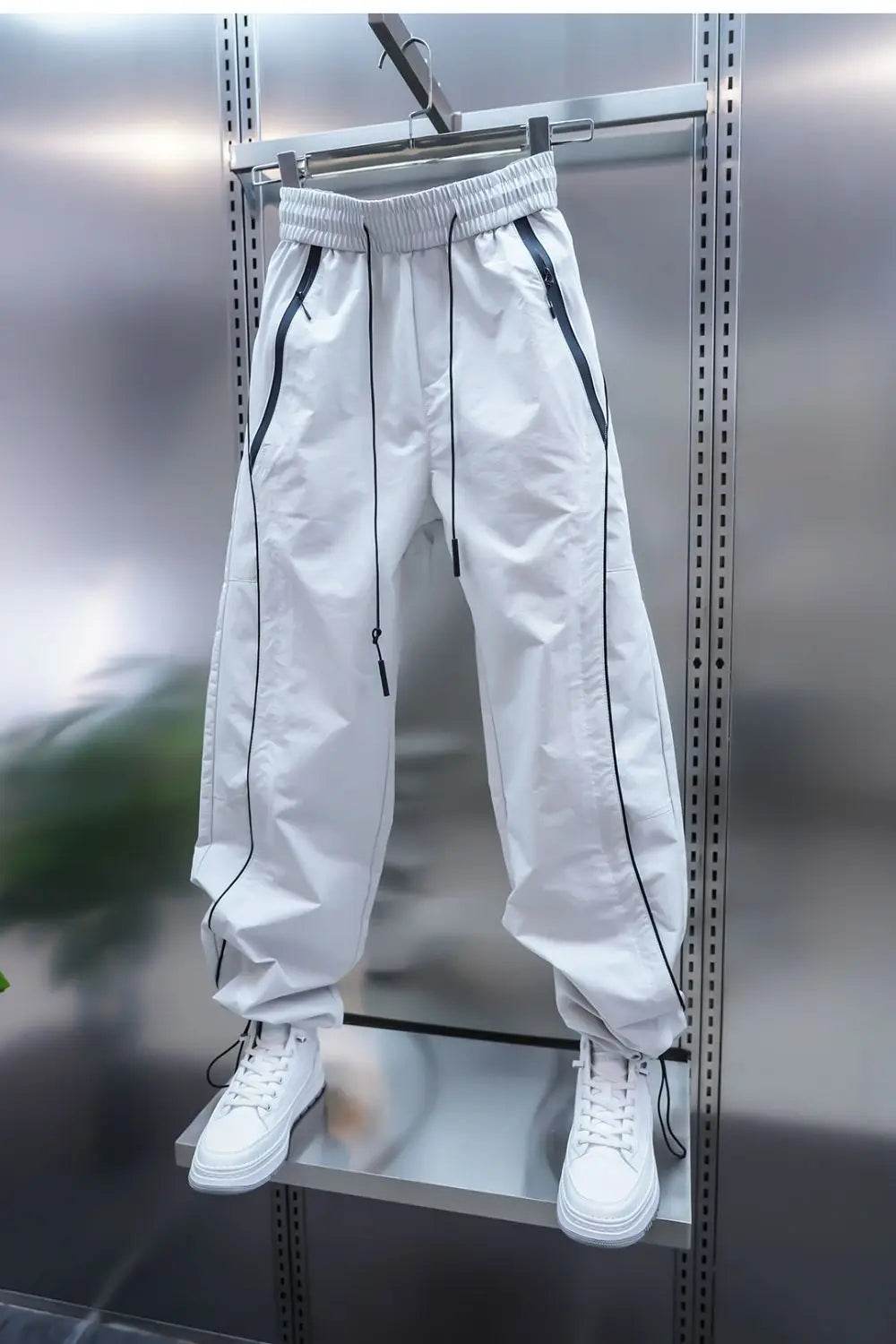 Buy Center Men's Quick-Dry Casual Pants - Elastic Waist, Wide-Leg Style - Buy Center UK