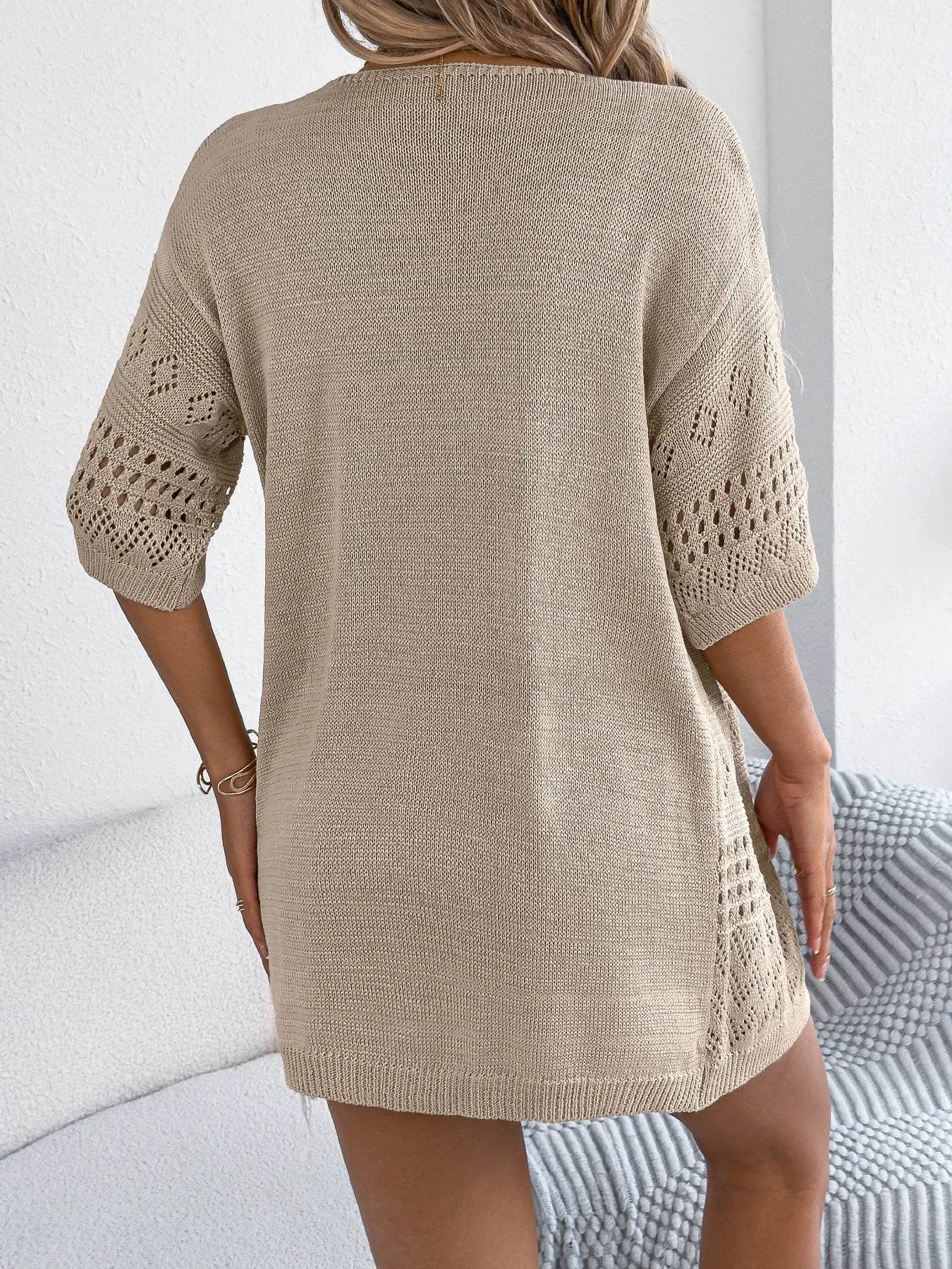 Buy Center Casual Hollow Knitted Cardigan - Lightweight & Breathable - Buy Center UK