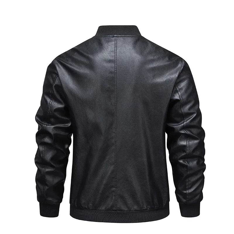 2025 Men's Vintage Black Motorcycle Leather Jacket - Oversized Style - Buy Center UK