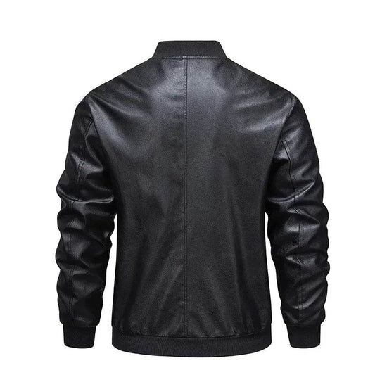 2025 Men's Vintage Black Motorcycle Leather Jacket - Oversized Style - Buy Center UK