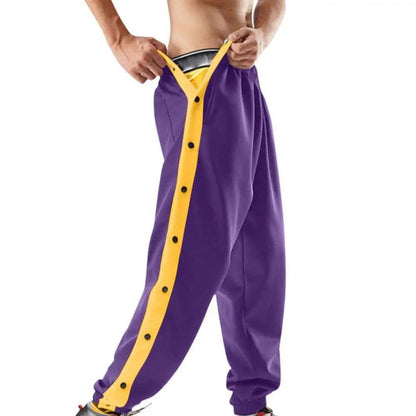 Buy Center Mid-Rise Men Sweatpants - Elastic Waist, Side Pockets - Buy Center UK