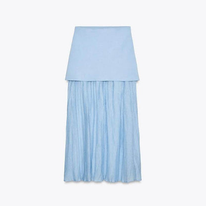 Buy Center Knitted V-neck Patchwork Skirt Set - Summer Slim Fit - Buy Center UK