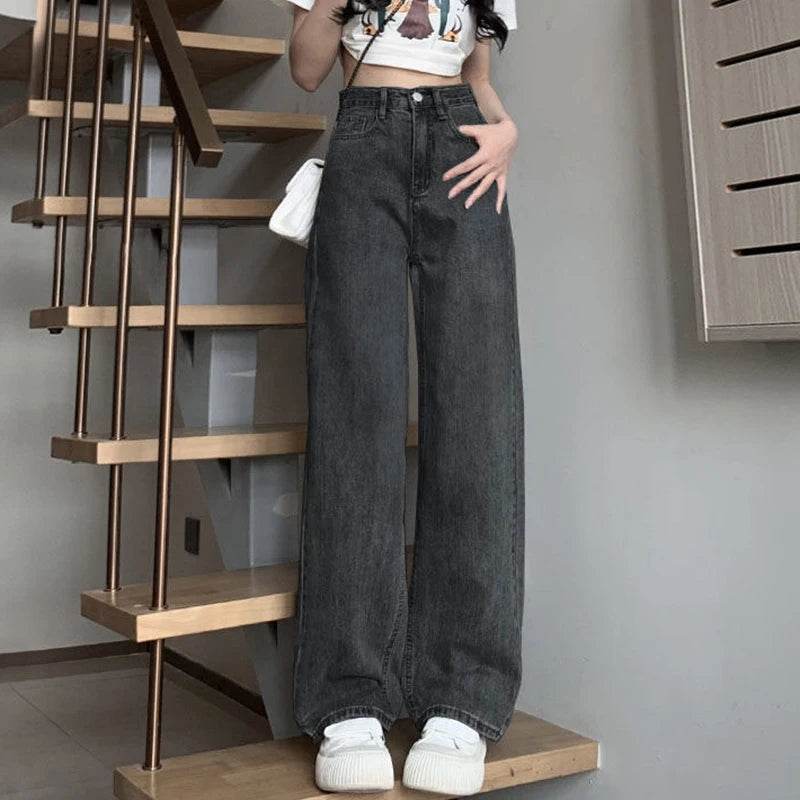 Buy Center Vintage Wide Leg Jeans - High Waist Fashion Trousers - Buy Center UK