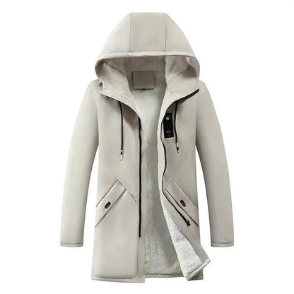 Buy Center Men's Hooded Wool Cotton Coat - Fleece Lined Jacket - Buy Center UK