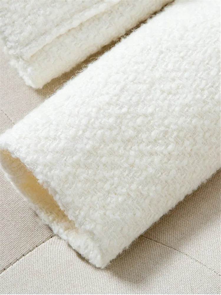 Buy Center Fashion White Blazer - Short Tweed Jacket for Women - Buy Center UK
