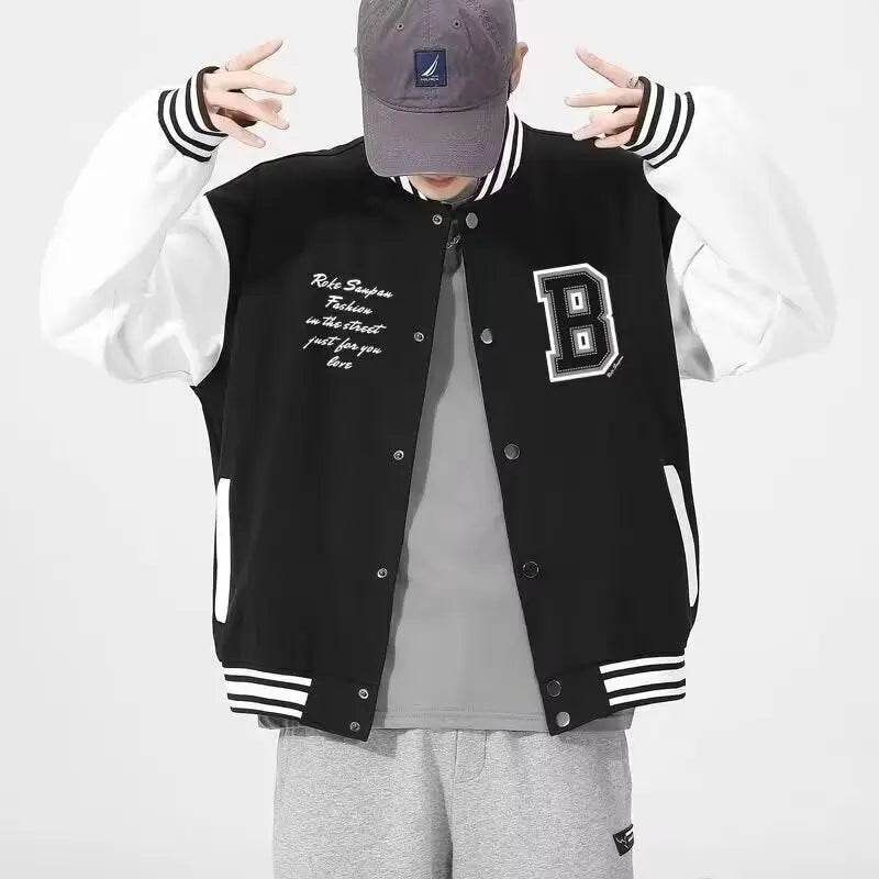 Buy Center Autumn Men's Black Baseball Jacket - Fashionable & Thin - Buy Center UK