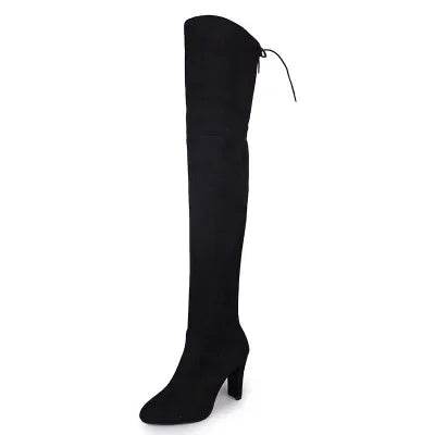 Buy Center Sexy Over-The-Knee Boots - Suede Leather Pointed Heels - Buy Center UK
