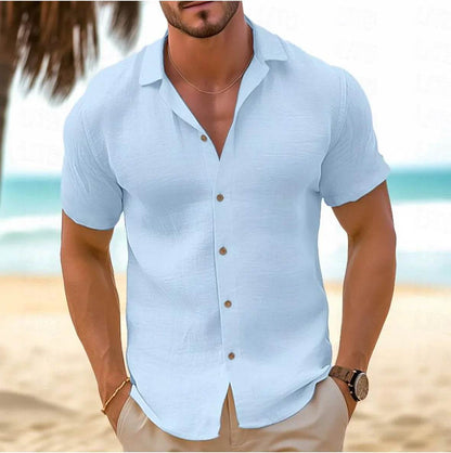 Buy Center Men's Button Up Short Sleeve Shirt - Casual Summer Style - Buy Center UK