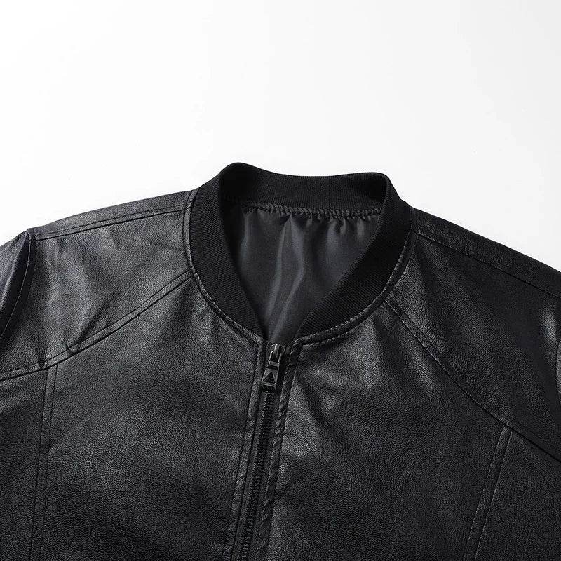 2025 Men's Vintage Black Motorcycle Leather Jacket - Oversized Style - Buy Center UK