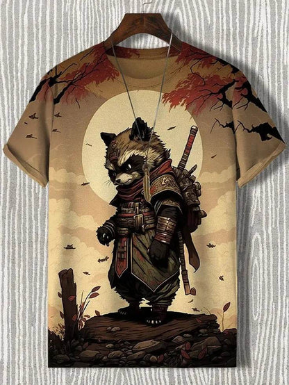 Buy Center Men's Ukiyo-E 3D Printed T-Shirts - Summer Casual Tees - Buy Center UK