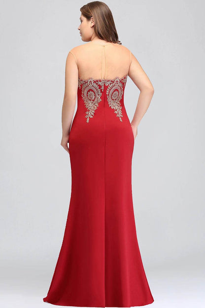 2024 Gold Appliques Sweetheart Illusion Bridesmaid Gown - Floor Length - Buy Center UK