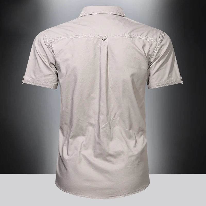 Buy Center Men's Cotton Short Sleeve Shirt - Stylish Oversized Fit - Buy Center UK