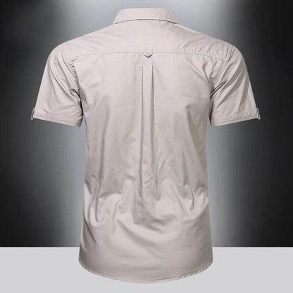 Buy Center Men's Cotton Short Sleeve Shirt - Stylish Oversized Fit - Buy Center UK