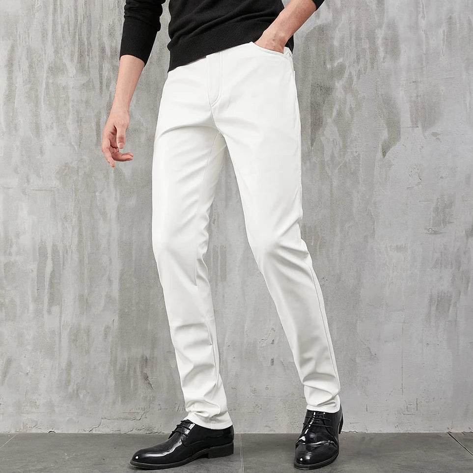 Buy Center Men's Skinny Fit PU Leather Pants - Perfect for Nightclubs - Buy Center UK