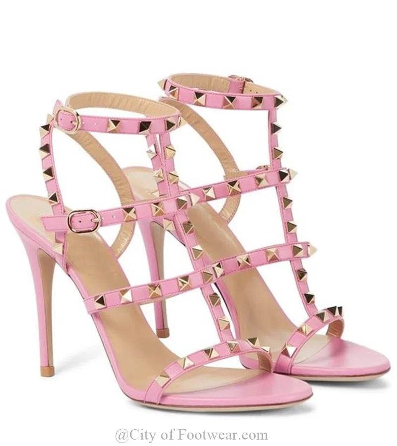 Ravryy Women’s High Heel Gladiator Sandals - Caged Ankle Strap Style - Buy Center UK