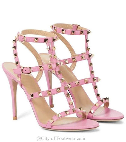 Ravryy Women’s High Heel Gladiator Sandals - Caged Ankle Strap Style - Buy Center UK