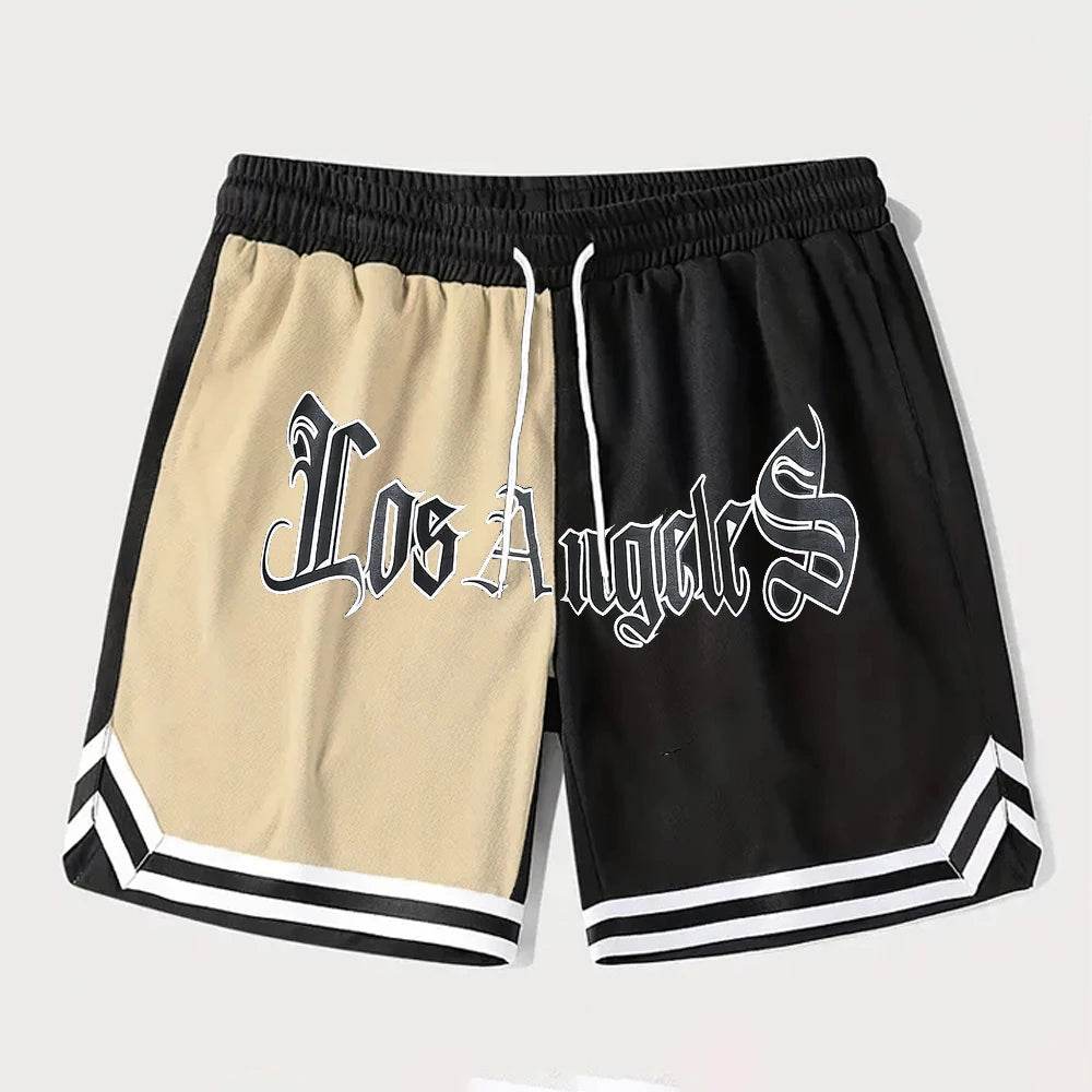 Buy Center Los Angeles Print Men's Casual Shorts - Gothic Chic Style - Buy Center UK