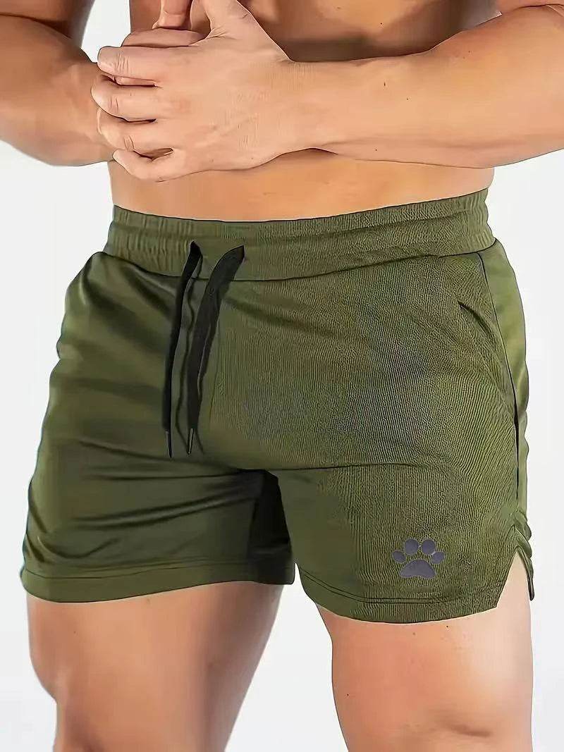 Men's Bear Paw Print Casual Shorts - Perfect for Summer Activities - Buy Center UK