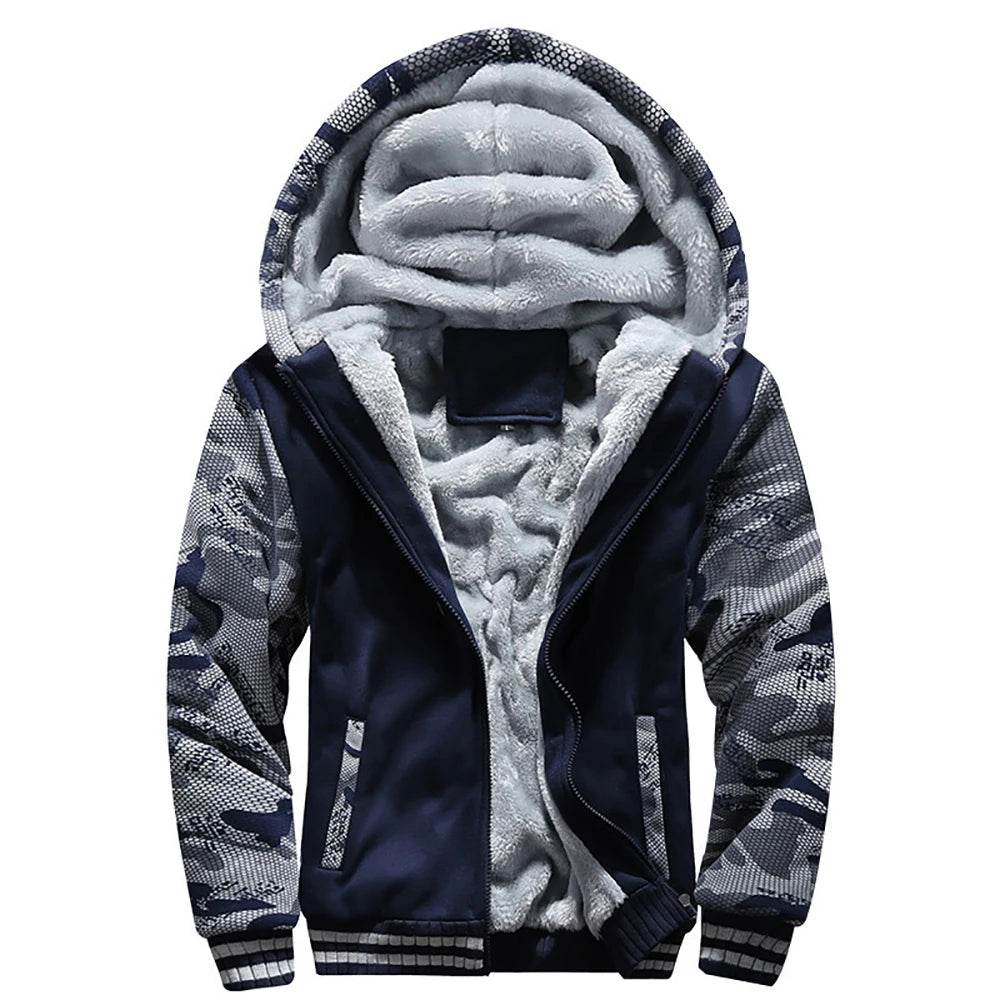 Buy Center Men's Fleece Jacket - Thick Hooded Coat for Winter - Buy Center UK