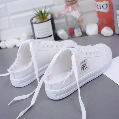 Buy Center Women’s Canvas Shoes - Stylish Lace-Up Sneakers for Summer - Buy Center UK