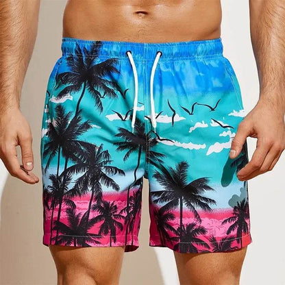 Buy Center 2024 Men's Oversized Quick Dry Shorts - Coconut Tree Print - Buy Center UK