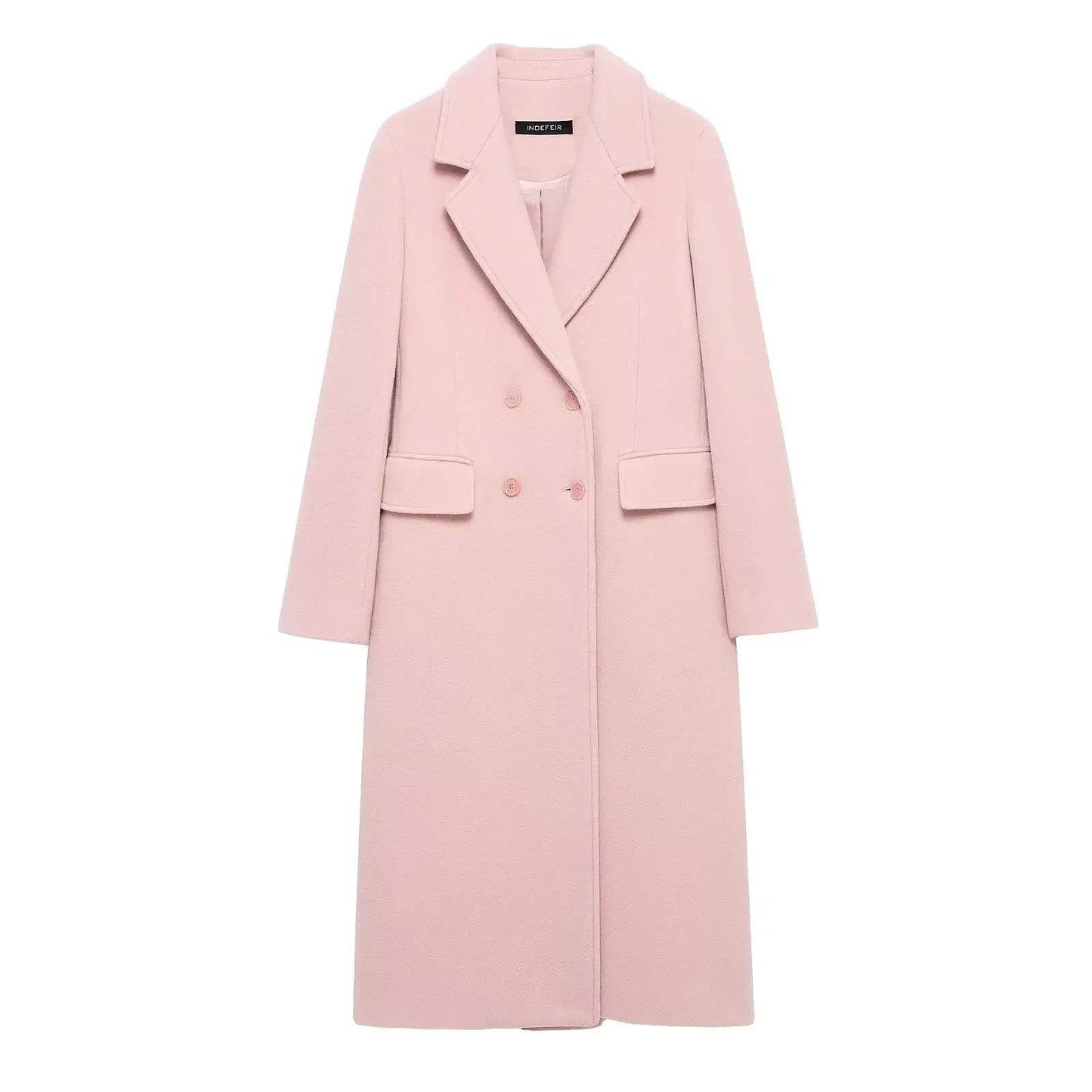 Buy Center Women's Long Double-Breasted Coat - Windproof & Chic - Buy Center UK