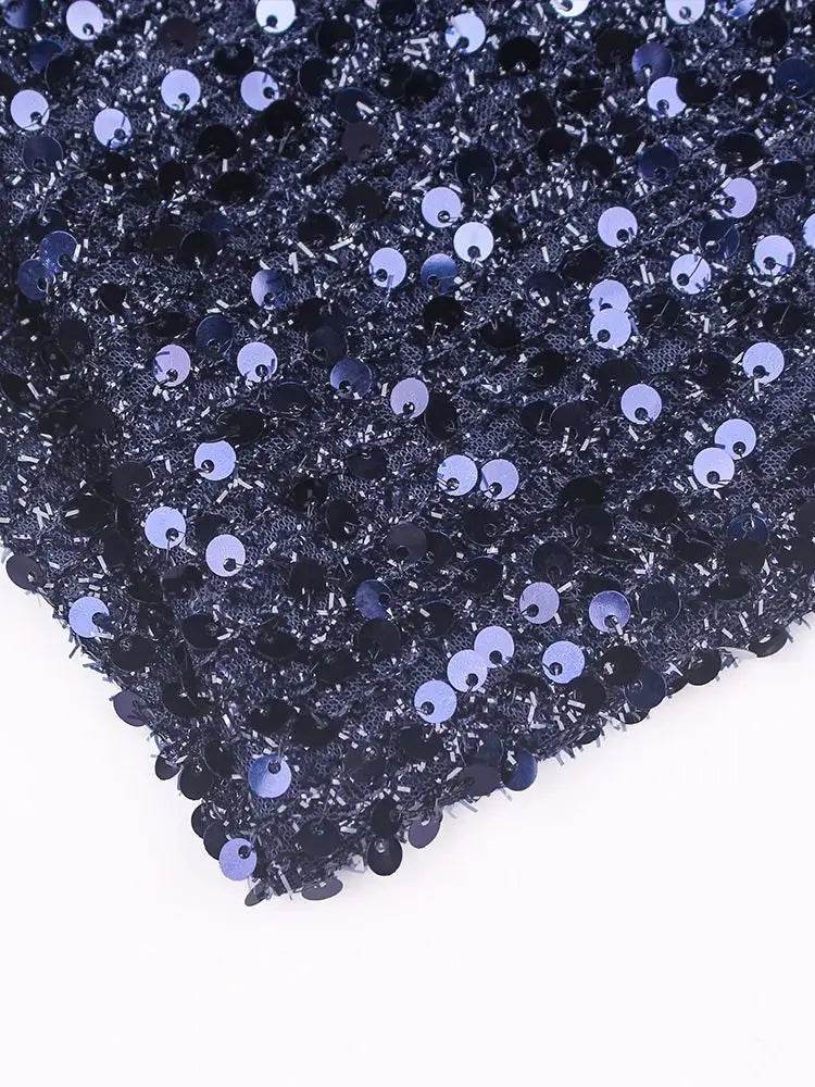 Romagic Navy Blue Mermaid Gown - Off Shoulder Sequin Dress 2025 - Buy Center UK