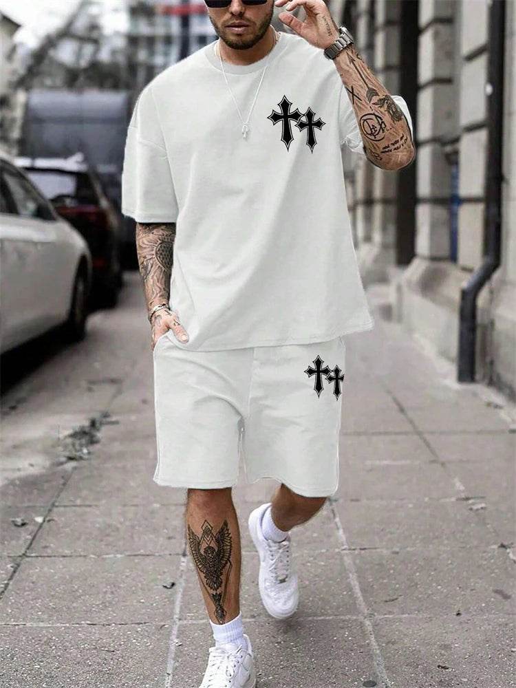 2024 New Men's Summer Fashion Set - Short Sleeve & Shorts - Buy Center UK