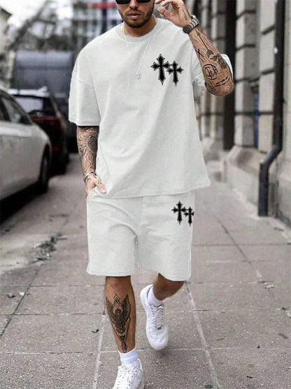 2024 New Men's Summer Fashion Set - Short Sleeve & Shorts - Buy Center UK