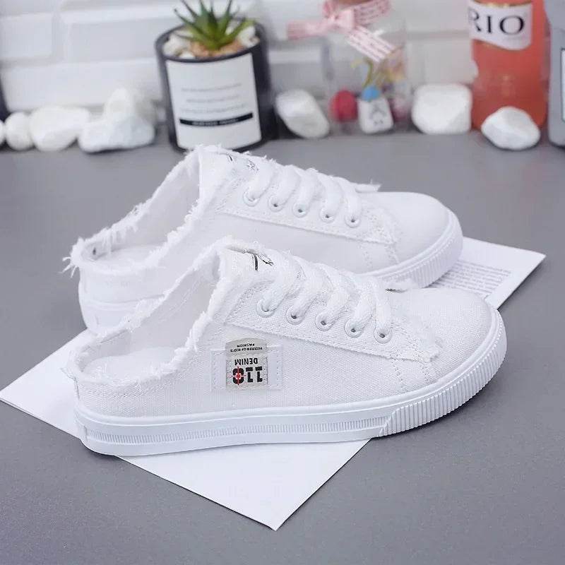 Buy Center Women’s Canvas Shoes - Stylish Lace-Up Sneakers for Summer - Buy Center UK