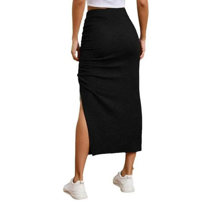 2024 High-Waisted Pleated Skirt - Slim Fit for Spring/Autumn - Buy Center UK