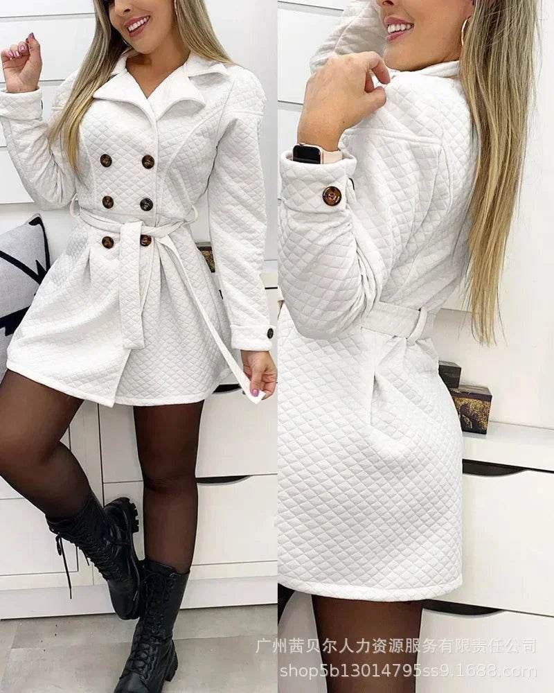 Buy Center Women's Double-Breasted Winter Jacket - Chic & Warm - Buy Center UK