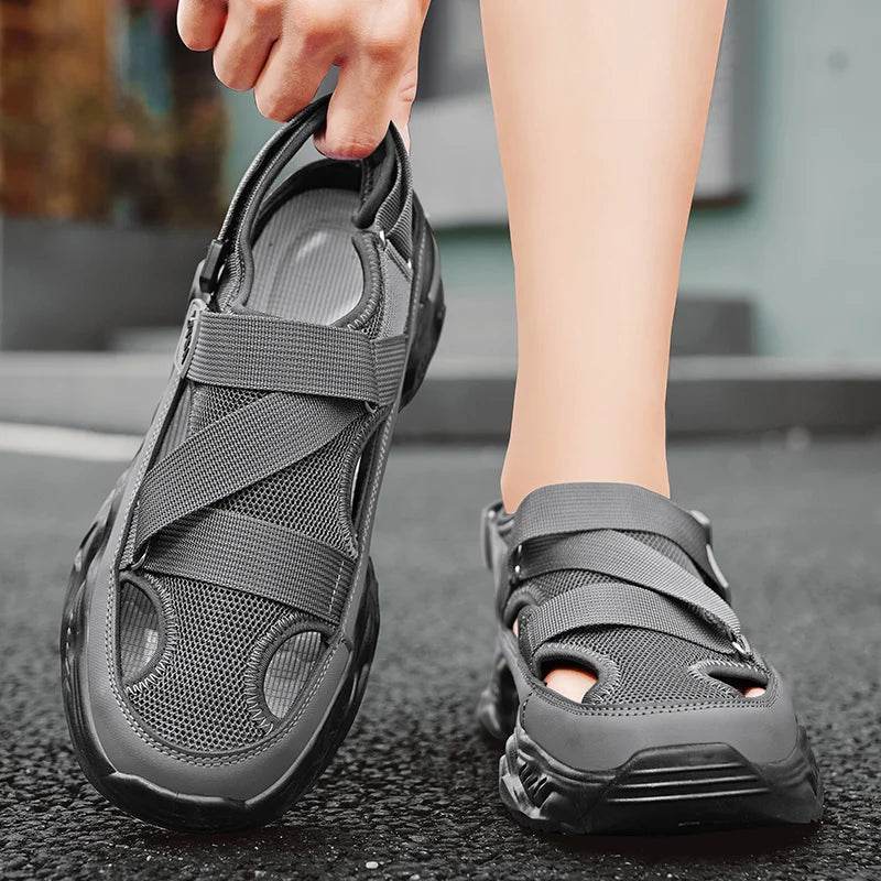 Buy Center Summer Men Sandals - Genuine Leather Casual Footwear - Buy Center UK