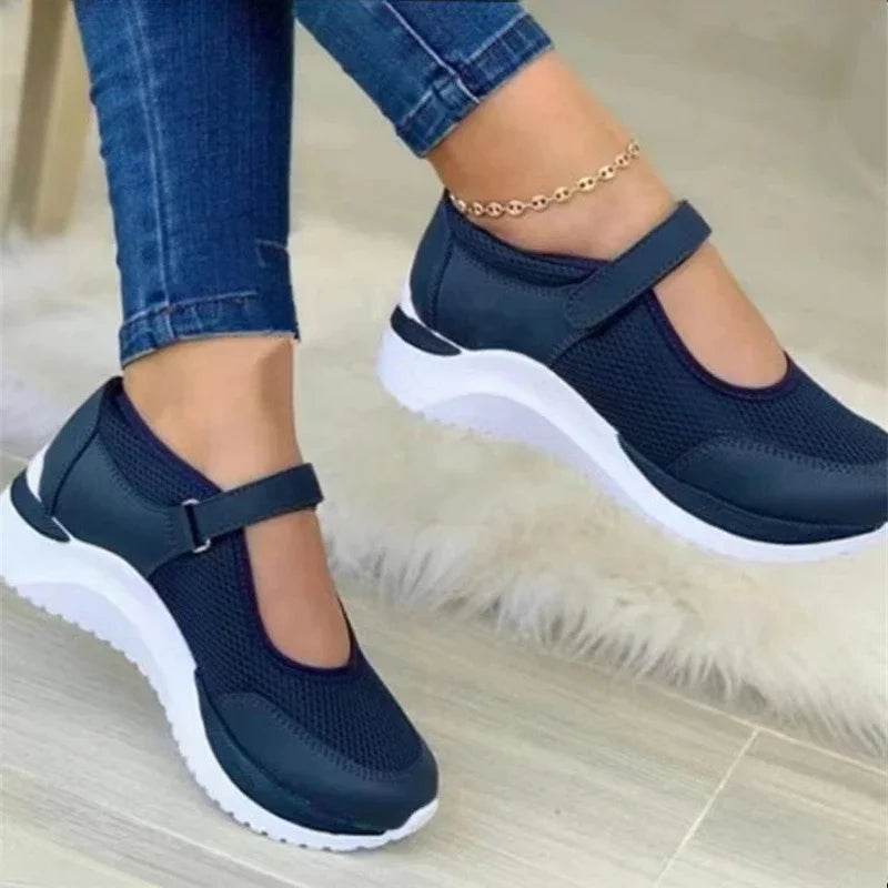 Buy Center Women's Thick Sole Knitted Sneakers - Casual Comfort & Style - Buy Center UK