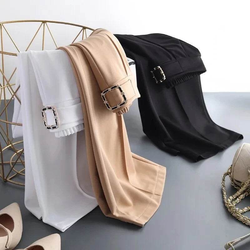 Buy Center High Waist Wide Leg Pants - Casual & Fashionable Trousers - Buy Center UK