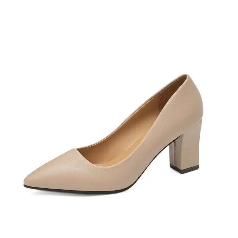 Buy Center Women's High Heeled Shoes - Casual Korean Style Leather - Buy Center UK