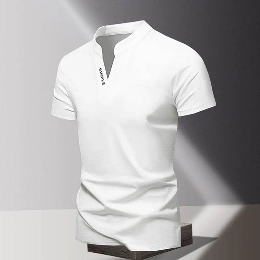 Buy Center V-Neck Men's T-Shirt - 100% Cotton, Short Sleeves, Trendy - Buy Center UK
