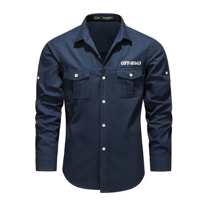 Buy Center Men’s Cargo Shirt - Multi Pockets, Loose Fit, Spring Style - Buy Center UK