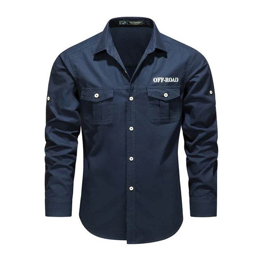 Buy Center Men’s Cargo Shirt - Multi Pockets, Loose Fit, Spring Style - Buy Center UK