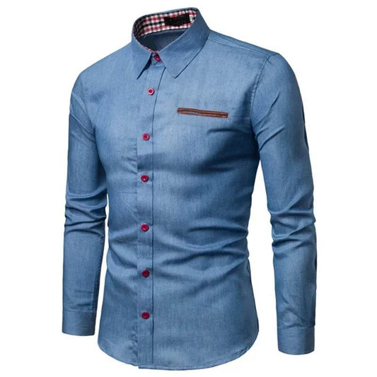Buy Center Vintage Men's Denim Shirt - Casual Summer Fashion Staple - Buy Center UK