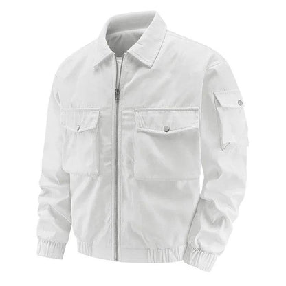 Buy Center Men's White Bomber Jacket - Camouflage, Turndown Collar - Buy Center UK