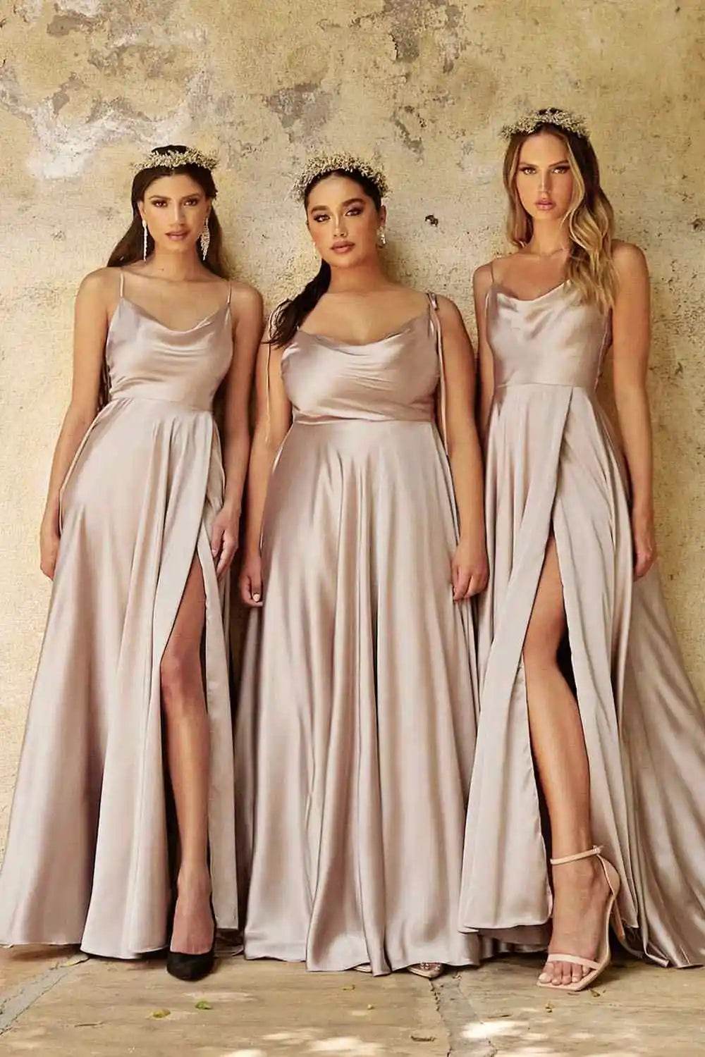 Elegant Dusty Pink Spaghetti Strap Maxi Dress - A-line Evening Gown - Buy Center UK