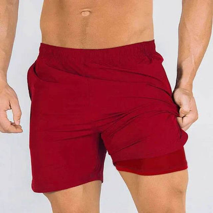 Buy Center Men's 2-in-1 Running Shorts - Quick-Drying Gym Wear - Buy Center UK