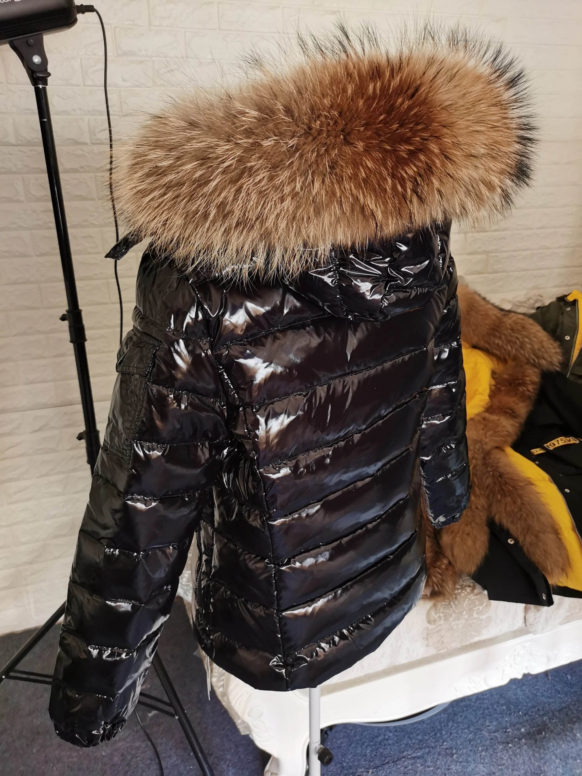 Maomaokong Women’s Winter Jacket - Real Fur Collar, Duck Down Lining - Buy Center UK