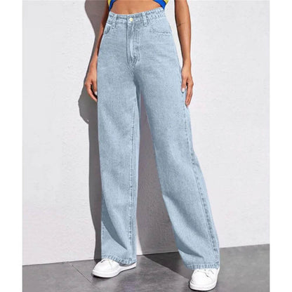 Buy Center High-Waisted Women's Jeans - Versatile Straight-Leg Design - Buy Center UK