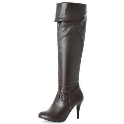Buy Center Women's Over Knee Boots - Thin High Heels, Plus Sizes 34-50 - Buy Center UK