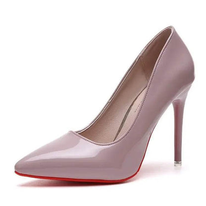 COZOK Women's High Heels Pumps - Pointed Toe, Classic Red & Gray - Buy Center UK