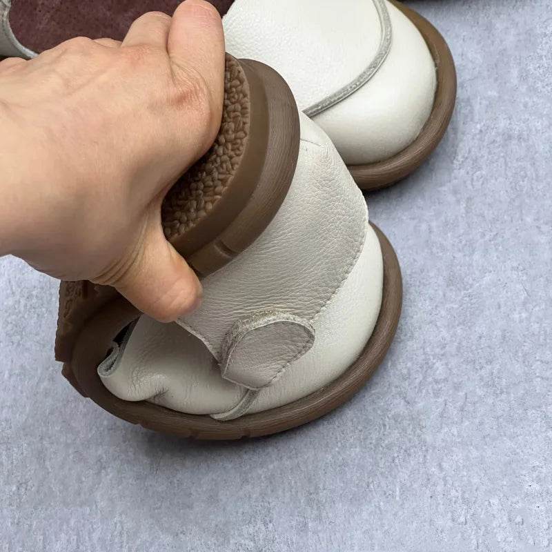 Buy Center Women's Flat Sandals - Retro Handmade Genuine Leather - Buy Center UK