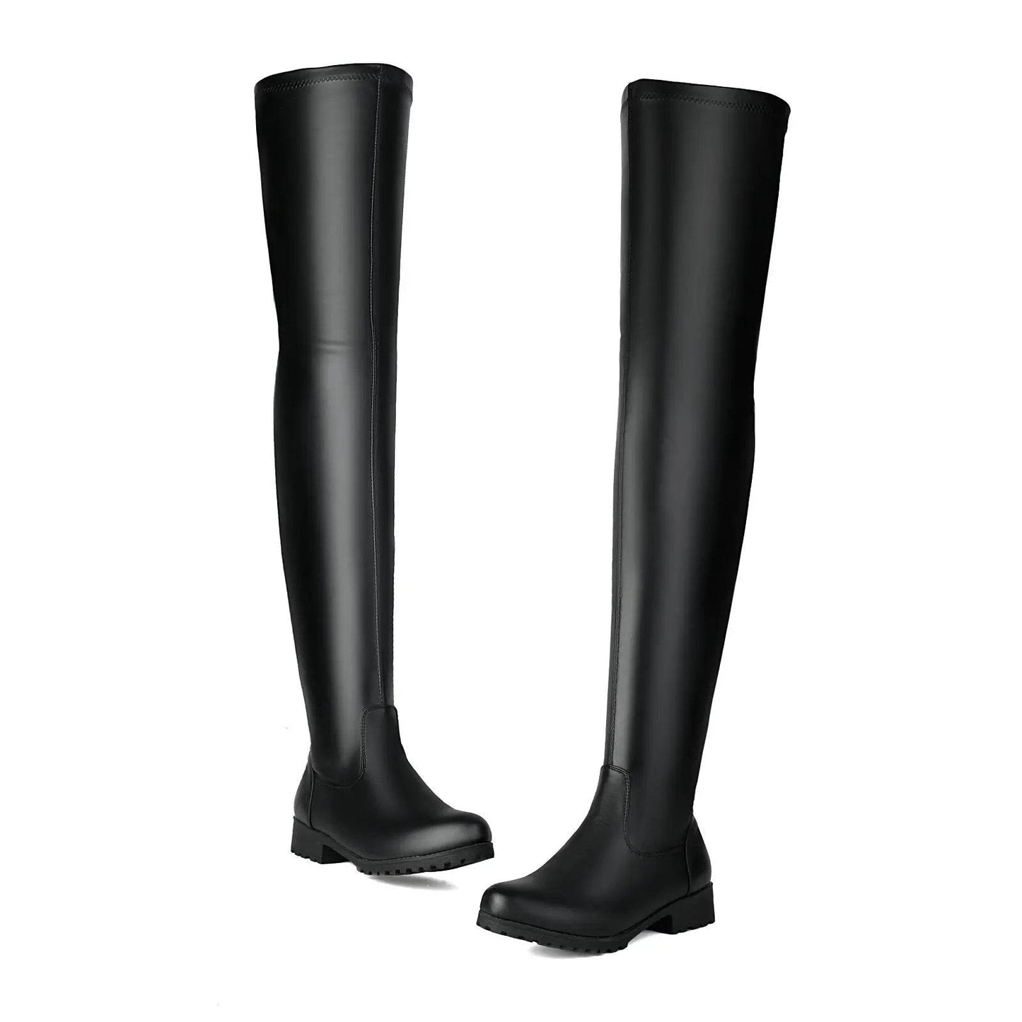 Buy Center Plus Size Thigh High Boots - Comfy Black & White Styles - Buy Center UK