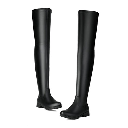 Buy Center Plus Size Thigh High Boots - Comfy Black & White Styles - Buy Center UK
